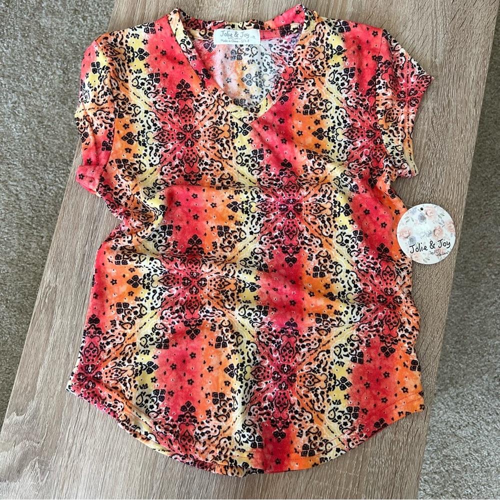 Jolie & Joy Print Short Sleeve Top